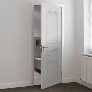 JB Kind Osborne Internal Door with 3 Panel - White Primed