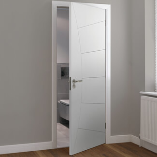 JB Kind Elektra Internal Flush Door with 7 Panel - White Primed