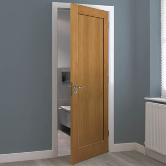 JB Kind Etna Internal Fire Door with 1 Panel - Unfinished Oak