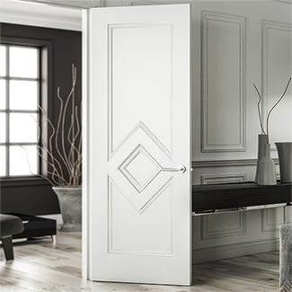 Deanta Ascot Internal Fire Door with 3 Panel - White Primed