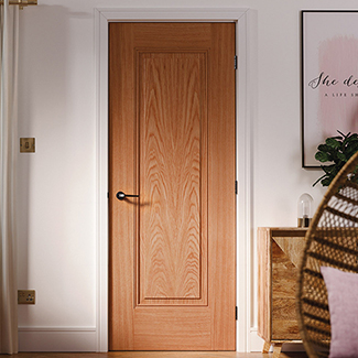 LPD Eindhoven Internal Fire Door with 1 Panel - Prefinished Oak