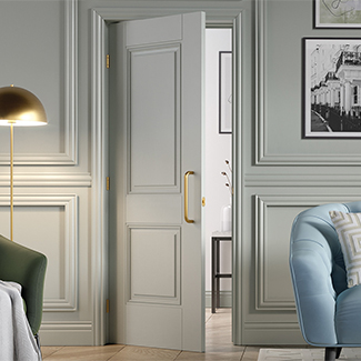 LPD Arnhem Prefinished White Internal Fire Door with 2 Panel - White Primed