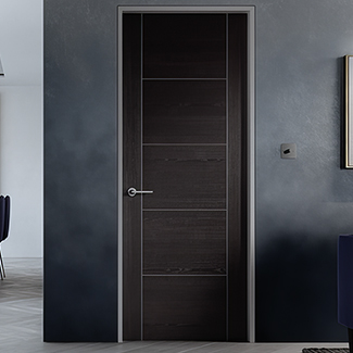 LPD Vancouver Laminate Internal Door with 5 Panel - Prefinished Dark Grey