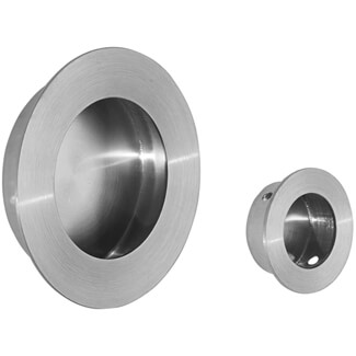 JB Kind Flush Door Pull Handle Pack 65mm Dia
