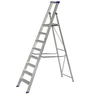 Werner Mastertrade Platform Aluminium Stepladders - 8 Tread