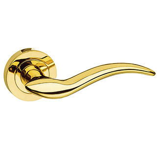 Atlantic Mediterranean Barcelona Lever Door Handle on Round Rose - 130mm L