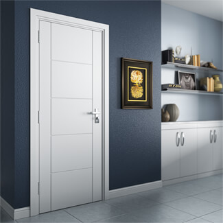 JB Kind Tigris Internal Door with 5 Panel - Fully Finished White