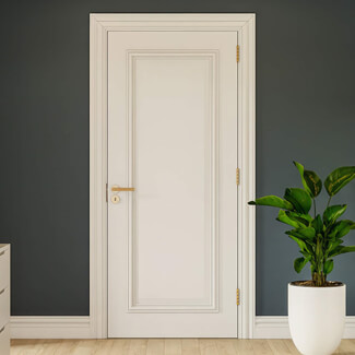 Deanta Blenheim Internal Fire Door with 1 Panel - White Primed