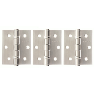 Atlantic 3 Inch Ball Bearing Steel Hinges - Pack of 3