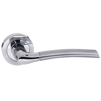 Atlantic Status Indiana Lever Door Handle Pair on Round Rose - 126mm L