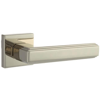 Atlantic Forme Alila Lever Door Handle on Minimal Square Rose - 128mm L