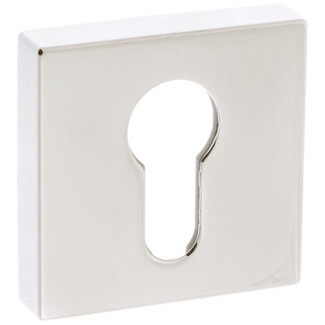 Atlantic Forme Euro Escutcheons on Minimal Square Rose - 50mm W