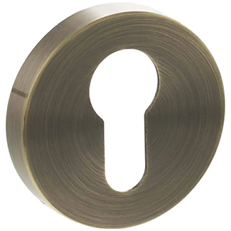 Atlantic Senza Pari Euro Escutcheons on Minimal Round Rose - 51mm Dia