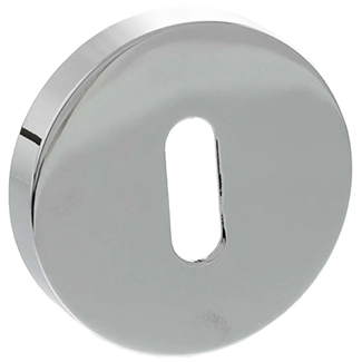 Atlantic Senza Pari Key Escutcheons on Minimal Round Rose - 56mm Dia
