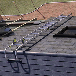 Werner Double Section 4.33 Metre Aluminium Sliding Roof Ladder