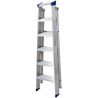 Werner Mastertrade Swingback Aluminium Stepladders - 6 Tread