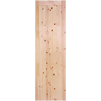 LPD Unfinished Framed Ledged and Braced External Door - Unfinished Redwood