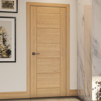 Deanta Seville Internal Fire Door with 7 Panel - Prefinished Oak