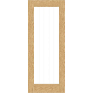 Chio Cheshire Internal Door with 1 Clear Glazed Light - Unfinished Oak