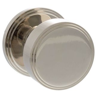 Atlantic Millhouse Boulton Solid Brass Stepped Mortice Knob on Concealed Fix Rose