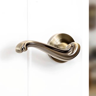 Atlantic Old English Colchester Lever Door Handle on Round Rose - 112mm L