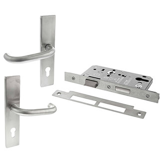 Atlantic DIN Euro Profile Escape Sashlock Double Throw with RTD lever 60mm Backset