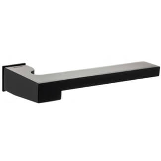 Atlantic Forme Ginevra Lever Door Handle on Concealed Square Rose Matt Black - 138mm L