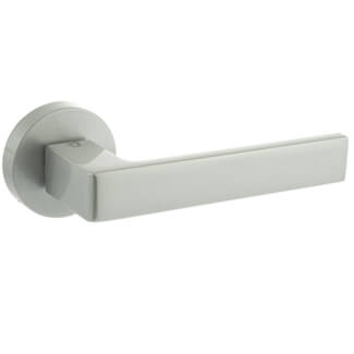 Atlantic CleanTouch Forme Asti Lever Door Handle on Minimal Round Rose - 129mm L