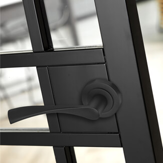 JB Kind Boston Latch Door Handle Pack 120 w x 51mm Dia - Matt Black