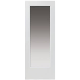 JB Kind Pattern-10 Internal Fire Door with 1 Clear Glazed Light - White Primed
