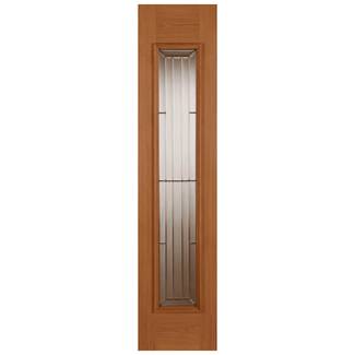 Joseph Miles Monarch External Sidelight Door with 1 Double Glazed Light - Unfinished Oak
