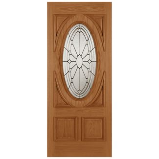 Joseph Miles Reign External Door with 1 Aperture Glazed Light - Unfinished Oak