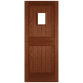 Joseph Miles Elara External Stable Door with 1 Unglazed Light - Unfinished Hardwood