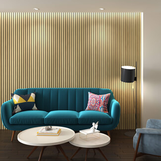 Joseph Miles Acoustic Natural Oak Wooden Slat Wall Panel 2400 x 600 x 21mm