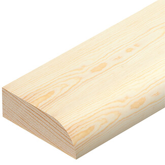 Cheshire Moulding Pencil Round Architrave in Pine - 70 W x 15mm T - Bundle of 8