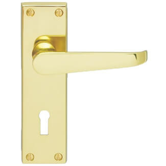 Carlisle Brass Contract Victorian Lever On Backplate with Keyhole