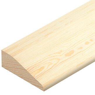 Cheshire Moulding Chamfered Architrave in Pine - 15mm T - Bundle of 10