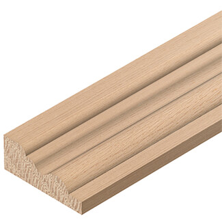 Cheshire Moulding Decorative Barrel Mould in Oak 34 W x 12 T x 2400mm L - Bundle of 10
