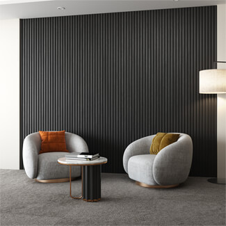 Joseph Miles Acoustic Black Oak Wooden Slat Wall Panel 2400 x 600 x 21mm