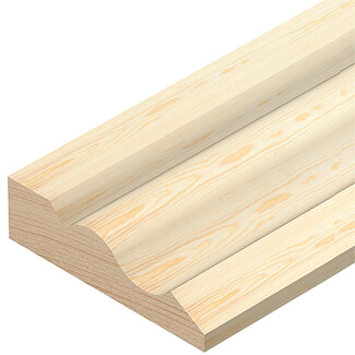 Cheshire Moulding Ogee Architrave in Pine - 55 W x 15 T x 2400mm L - Bundle of 10