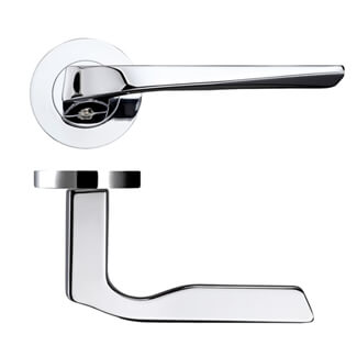 LPD Carina Polished Chrome Standard Door Handle Pack - 120 W x 50mm H