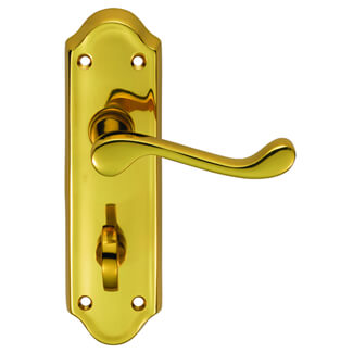 Carlisle Brass Asthead Bathroom Lever Handle On Backplate