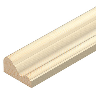 Cheshire Moulding Decorative Panel Mould in Pine - 2400mm Length - Bundle of 10