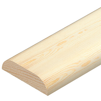 Cheshire Moulding Twice Round Cover in Pine - 45 W x 12 T x 2400mm L - Bundle of 20