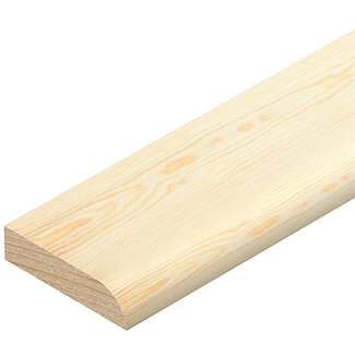 Cheshire Moulding Round One Edge Cover in Pine - 34 W x 9 T x 2400mm L - Bundle of 20