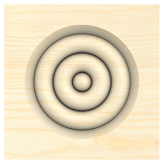 Cheshire Moulding Bulls Eye Block Architrave in Pine - 85 W x 22mm T