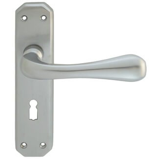 Carlisle Brass Eden Lock Profile Lever Door Handle On Backplate