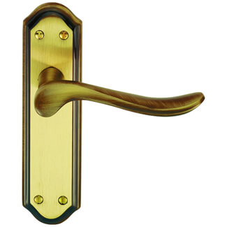 Carlisle Brass Lytham 180 x 48mm Latch Lever Door Handle On Backplate