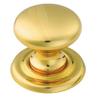 Carlisle Brass Victorian 30mm Round Polished Brass Knob