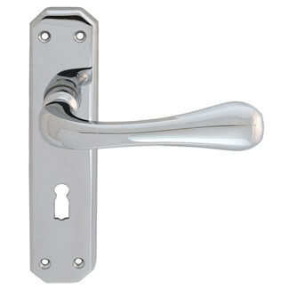 Carlisle Brass Eden Lock Profile Lever Door Handle On Backplate